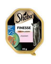 SHEBA Finesse 85g kompletní krmivo pro dospělé kočky s lososem v pěně