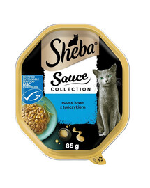 SHEBA Sauce Collection tác 85 g kousků v tuňákové omáčce