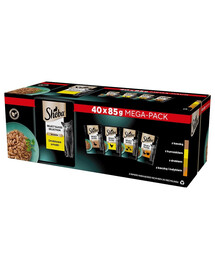 SHEBA Selection Select Slices Drůbeží příchutě 40x85 g v kouscích omáčky s: kachním, kuřecím, drůbežím, kachním a krůtím masem pro dospělé kočky