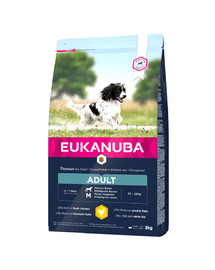EUKANUBA Adult Medium Breeds Chicken bohatá na čerstvé kuřecí 3 kg