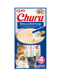 INABA Churu Tuna with beef recipe 4x14g s tuňákem a hovězím masem
