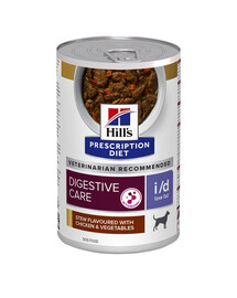 HILL'S Prescription Diet Canine i/d Low Fat Digestive Care Stew s kuřecím masem a zeleninou 354 g v konzervě