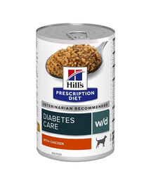 HILL'S Prescription Diet Canine w/d Diabetes Care s kuřecím masem 370 g v konzervě