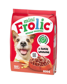 FROLIC Mini Naturally Irresistible 800 g poloměkké krmivo pro psy malých plemen s čerstvým hovězím masem