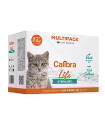 CALIBRA Cat Life Pouches Sterilised Multipack in gravy 12x85 g