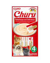 INABA Churu Tuna with crab flavour 4x14g s tuňákem a krabem