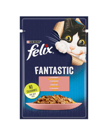 FELIX FANTASTIC losos v želé 85g mokré krmivo pro kočky