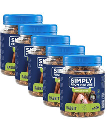 SIMPLY FROM NATURE Tréninkové pamlsky s králičím masem  5x130 g