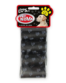PET NOVA Dog Lifestyle Sáčky na výkaly černé 4x20ks