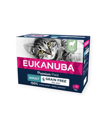 EUKANUBA Grain Free Adult Jehněčí paštika 12 x 85 g