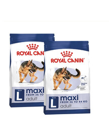 ROYAL CANIN Maxi Adult 2x15kg granule pro dospělé  psy velkých  plemen starší 15 měsíců