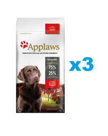APPLAWS Adult Dog Large Breed Chicken 6kg (3x2 kg)