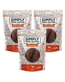 SIMPLY FROM NATURE Meat Strips Stripsy z koňského masa pro psy 3x80 g