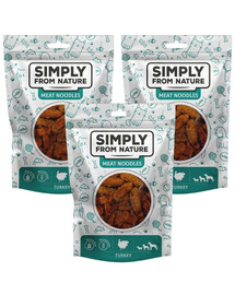 SIMPLY FROM NATURE Meat Noodles Krůtí rolky pro psy 3x80 g