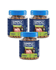 SIMPLY FROM NATURE Smart Bites Krůtí tréninkové pamlsky 3x130 g