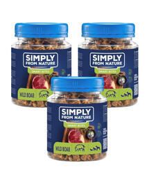 SIMPLY FROM NATURE Smart Bites Tréninkové pamlsky z divočáka 3x130 g