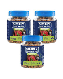 SIMPLY FROM NATURE Smart Bites Tréninkové pamlsky z koňského masa 3x130 g