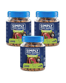 SIMPLY FROM NATURE Smart Bites Jehněčí tréninkové pamlsky  3x130 g