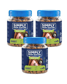 SIMPLY FROM NATURE Smart Bites Tréninkové pamlsky s králičím masem 3x130 g