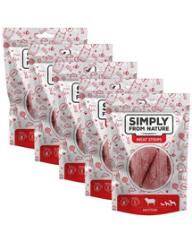 SIMPLY FROM NATURE Meat Strips jehněčí pamlsky pro psy  5x80 g