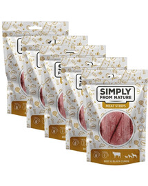 SIMPLY FROM NATURE Meat Strips Hovězí pro psy 5x80 g