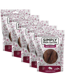 SIMPLY FROM NATURE Meat Strips Zvěřina s konopím pro psy 5x80 g