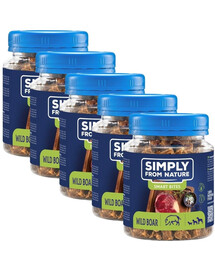 SIMPLY FROM NATURE pamlsky pro psy s divočákem 5x130 g