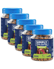 SIMPLY FROM NATURE pamlsky pro psy s jelením masem 5x130 g