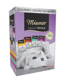 MIAMOR Ragout Royale Multibox 12 x 100 g rybí a masové příchutě ve smetaně