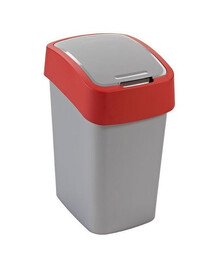 CURVER Odpadkový koš FLIP BIN 25 l stříbrný/červený