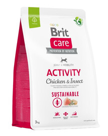 BRIT Care Dog Sustainable Activity Chicken & Insect pro psy s kuřecím masem a hmyzem 3 kg