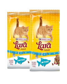 VERSELE-LAGA Lara krmivo pro dospělé kočky s lososem 20 kg (2 x 10 kg)