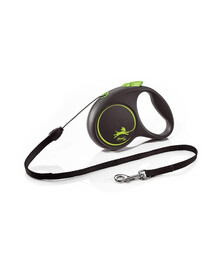 FLEXI Vodítko Black Design S Cord 5 m zelená