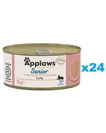APPLAWS Cat Senior Jelly Tuňák a Losos v želé 24x70g