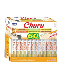 INABA Churu Varieties Chicken Recipe 60x14g krémový kuřecí pamlsek pro kočky