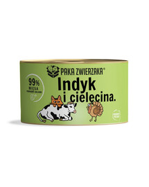 PAKA ZWIERZAKA Krůtí maso s telecím mokré krmivo pro kočky 200 g