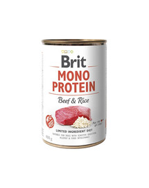 BRIT Mono Protein Beef & Rice 12x400 g monoproteinové hovězí a rýže