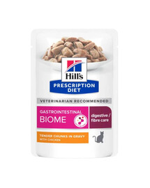HILL'S Prescription Diet Feline Gastrointestinal Biome s kuřecím masem 12x85 g v kapsičkách