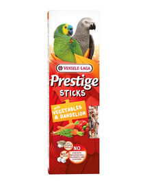 VERSELE-LAGA Prestige Sticks 2 tyčinky se zeleninou a pampeliškou pro velké papoušky 140 g