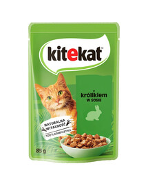 KITEKAT Králík v omáčce 85 g pro dospělé kočky