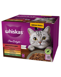 WHISKAS Adult Pure Delight Šťavnaté kousky v želé 24x85g
