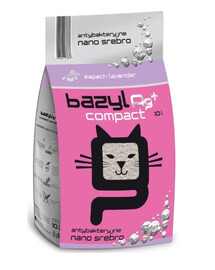 BAZYL Ag+ Compact Lavender 10L bentonitové stelivo s ionty stříbra s vůní levandule