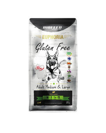 BIOFEED EUPHORIA Gluten Free s jehněčím pro psy velkých plemen 12 kg