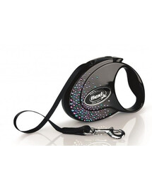 FLEXI Glam Splash Mystic M 5m černá páska vodítko pro psa