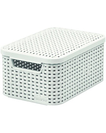 CURVER Úložný box RATTAN Style2 s víkem M - krémový