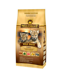 WOLFSBLUT Wild Duck Puppy suché krmivo pro štěňata s kachnou a bramborami 12,5 kg