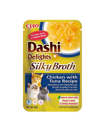 INABA Cat Dashi Delights Silky Broth Kuře a tuňák 40g