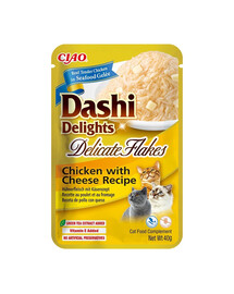 INABA Cat Dashi Delights Delicate Flakes Chicken & Cheese 40g