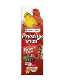 VERSELE-LAGA Prestige Sticks 2 tyčinky s červeným ovocem a mátou pro kanáry 60g