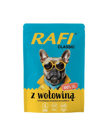 RAFI Classic hovězí mokré krmivo pro psy 400g